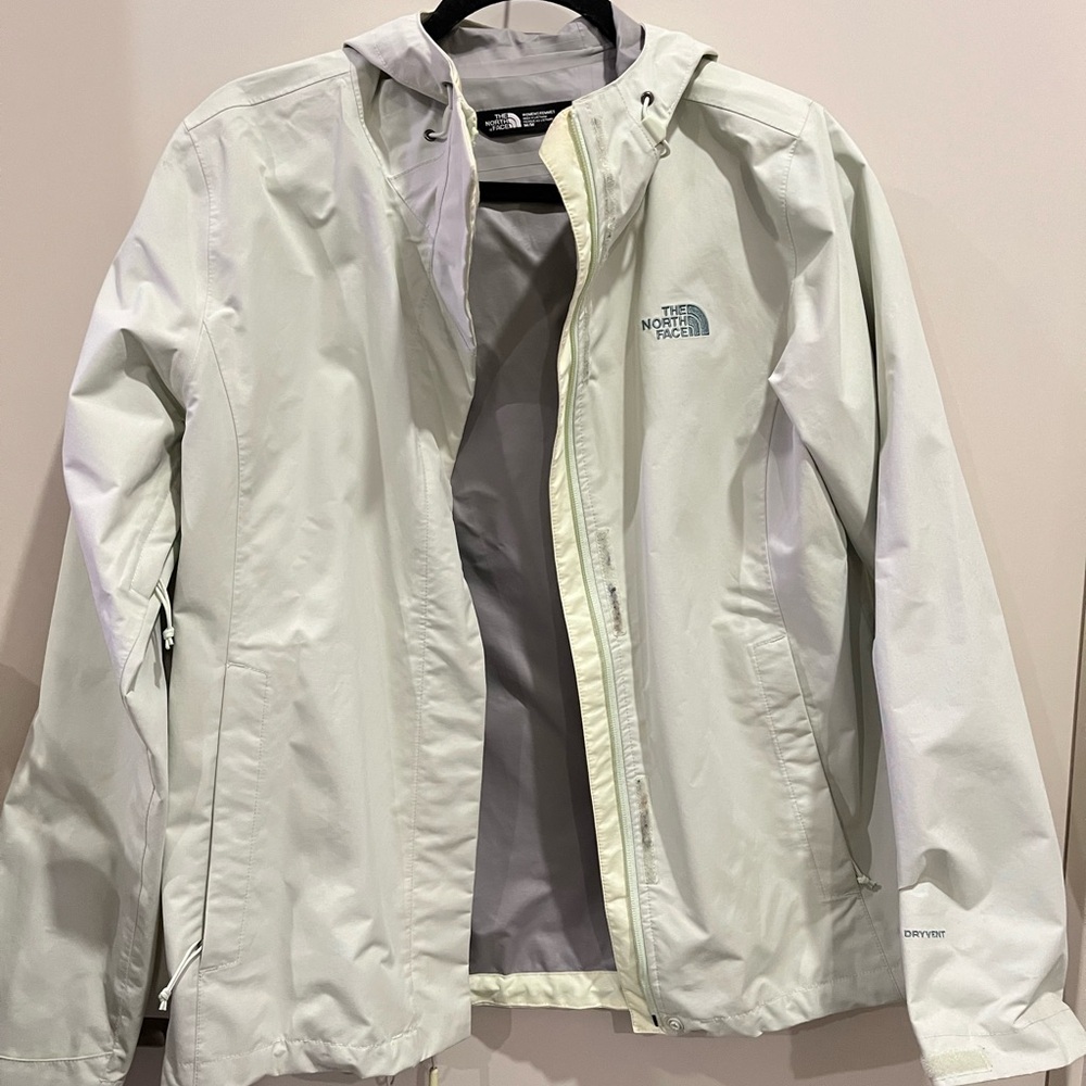 The North Face Light Gray Hooded Jacket